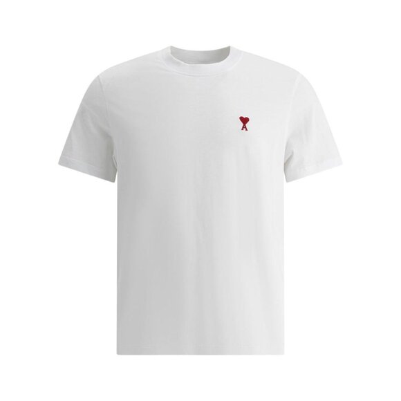 Ami Paris Cotton T-Shirt With Logo Tag Size M Men